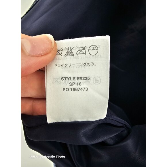 J.Crew 100% Cotton Chambray Scalloped Hem Grommet Bottom Pencil Skirt 8 - Picture 8 of 9